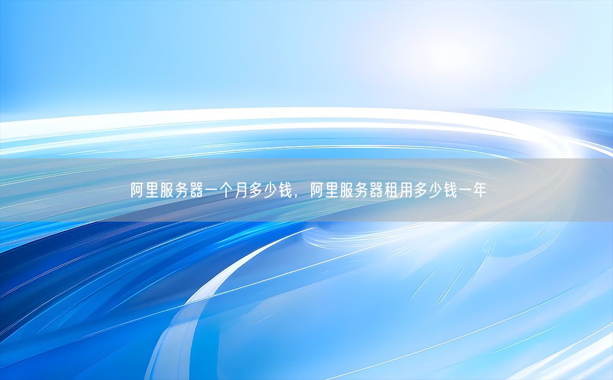 阿里服务器一个月多少钱，阿里服务器租用多少钱一年(图1)