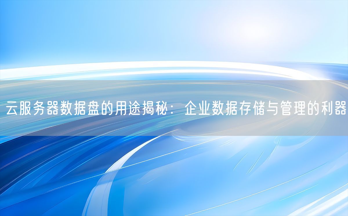云服务器数据盘的用途揭秘：企业数据存储与管理的利器(图1)